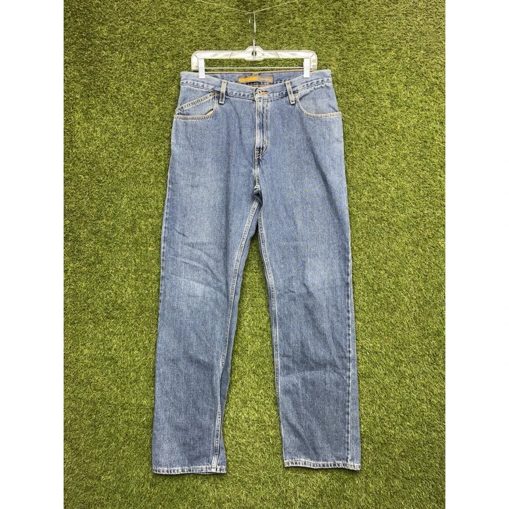 Vintage Levis SilverTab Jeans Mens 33x34 Straight Leg Medium Wash Denim 90s Y2K